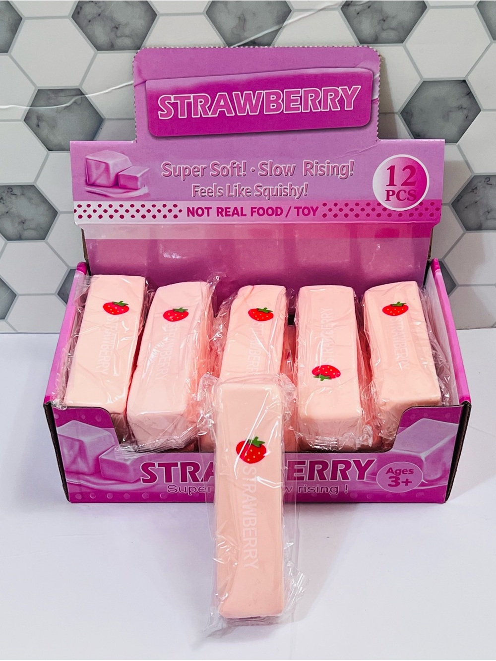 Viral Pink Strawberry Squishy Butter